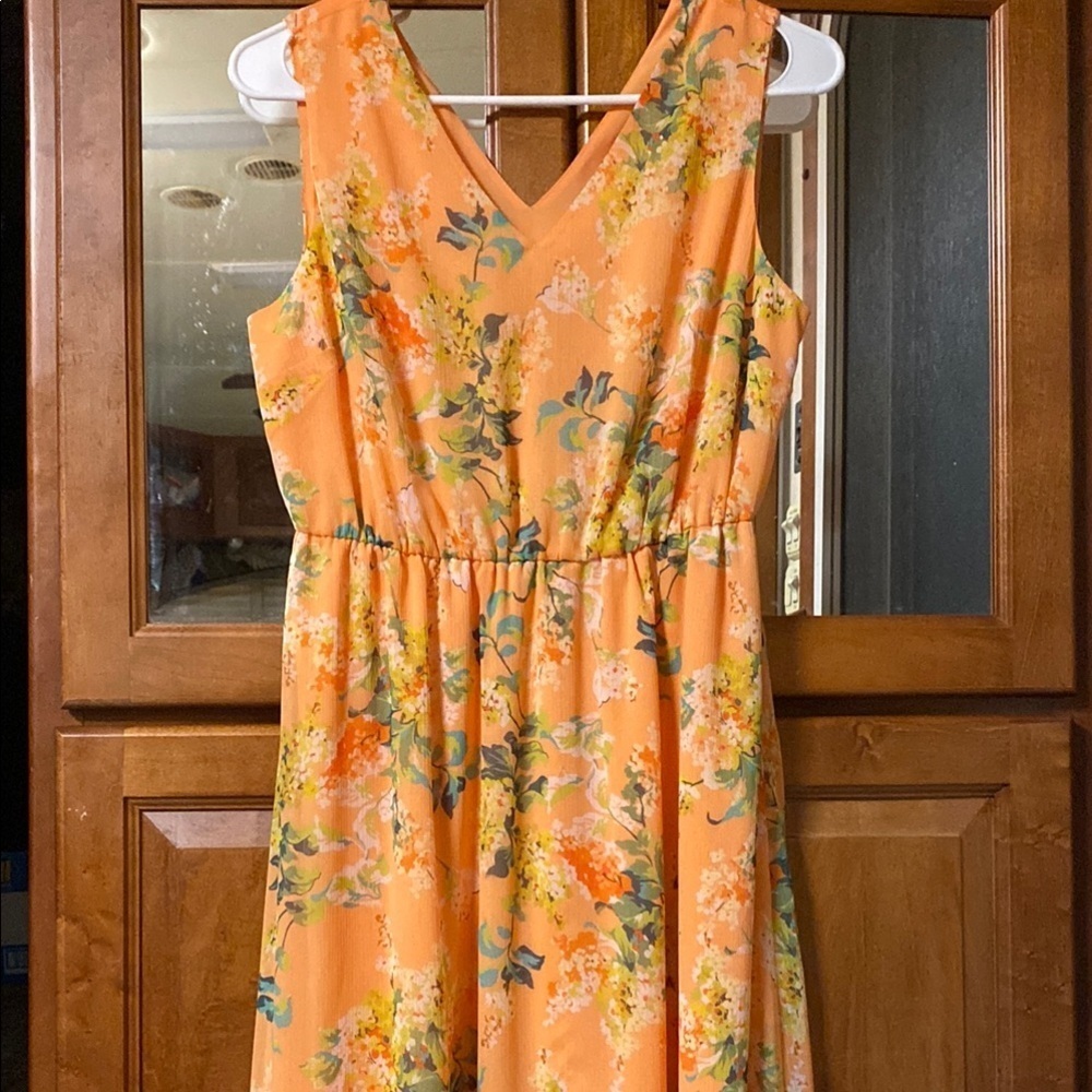 Isaac Mizrahi Live! Orange Size 10 Midi Dress